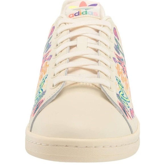 NEW adidas Originals Stan Smith Pride Shoes Men's Size 11.5 Cream White #GX6394 - Picture 5 of 15